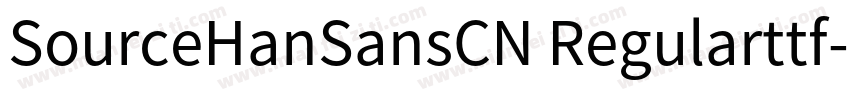SourceHanSansCN Regularttf字体转换